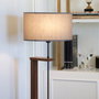 Opviq AYD-3132 Lámpara de Pie de Madera Gris Oscuro